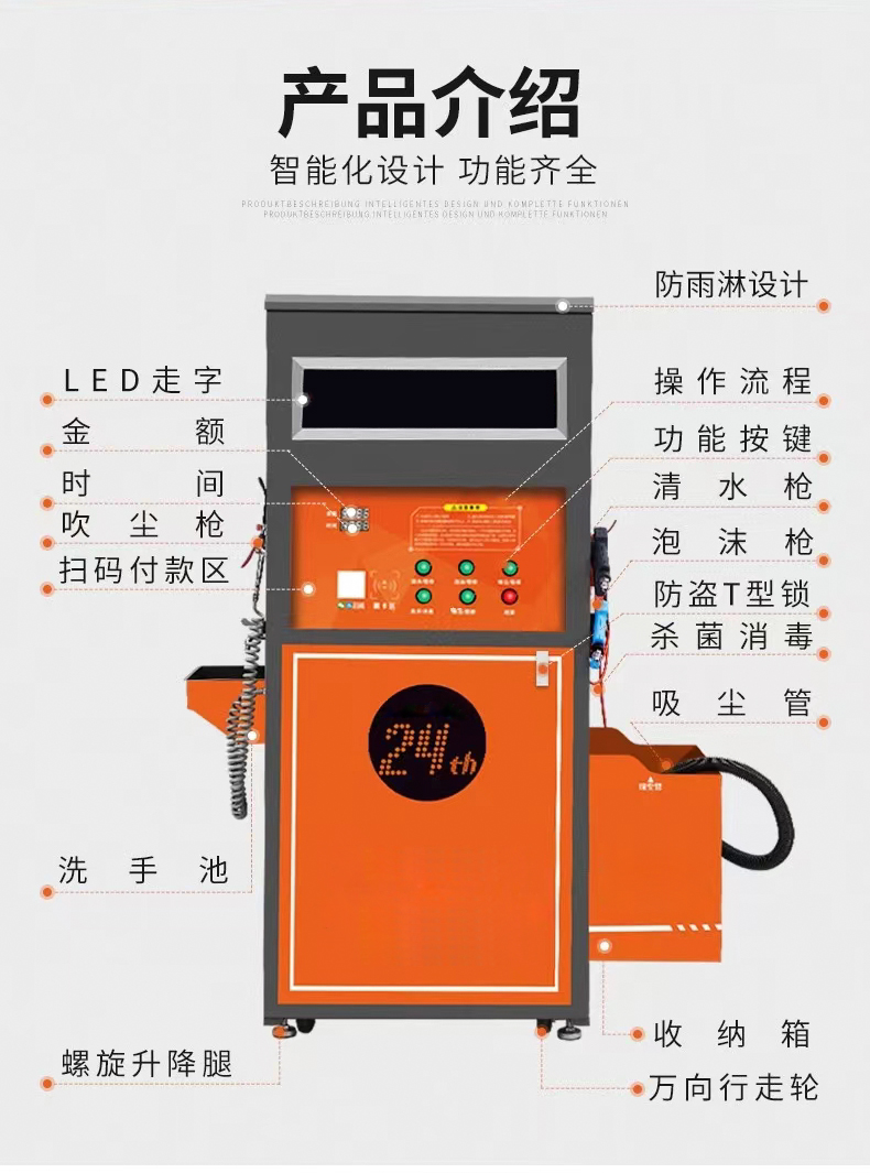 鼎潔盛世單槍自助洗車(chē)機(jī)全自動(dòng)一體洗車(chē)機(jī)DJ3KW6