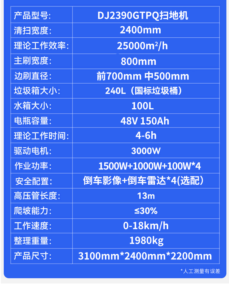 鼎潔盛世掛桶掃地車(chē) DJ2390GTPQ69